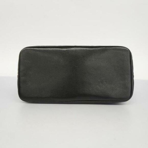 Authentic CHANEL CC Caviar Leather Medallion Tote Shoulder Bag Quilted Black - Picture 6 of 16